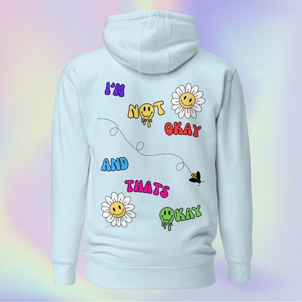 Unisex Wellness Hoodie Share Positive Messages to the World with a Trippy Hoodie